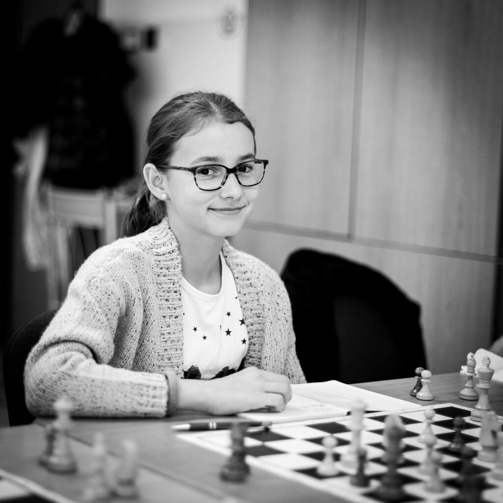 Young female chess player